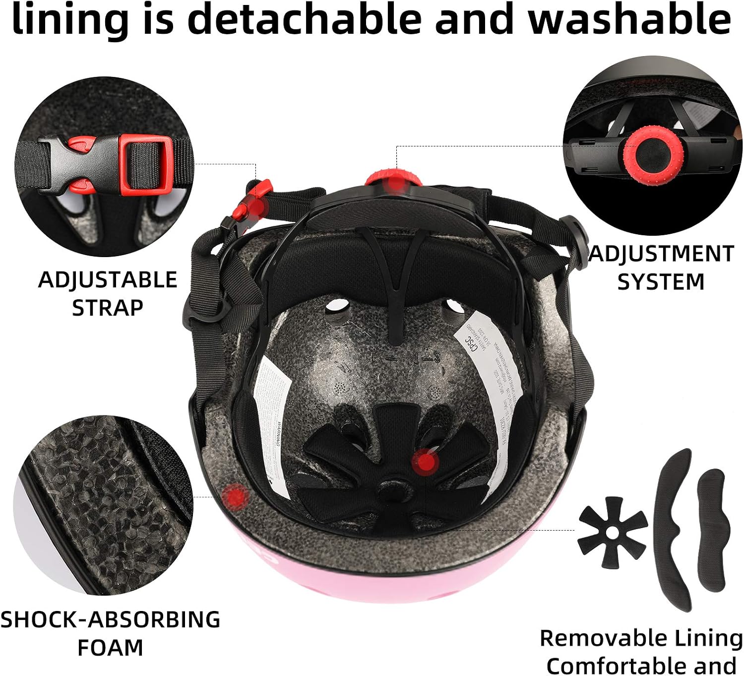 Detalle de CELOID Kids Bike Helmet: Adjustable, Multi-Sport Protection for 2–14 Years