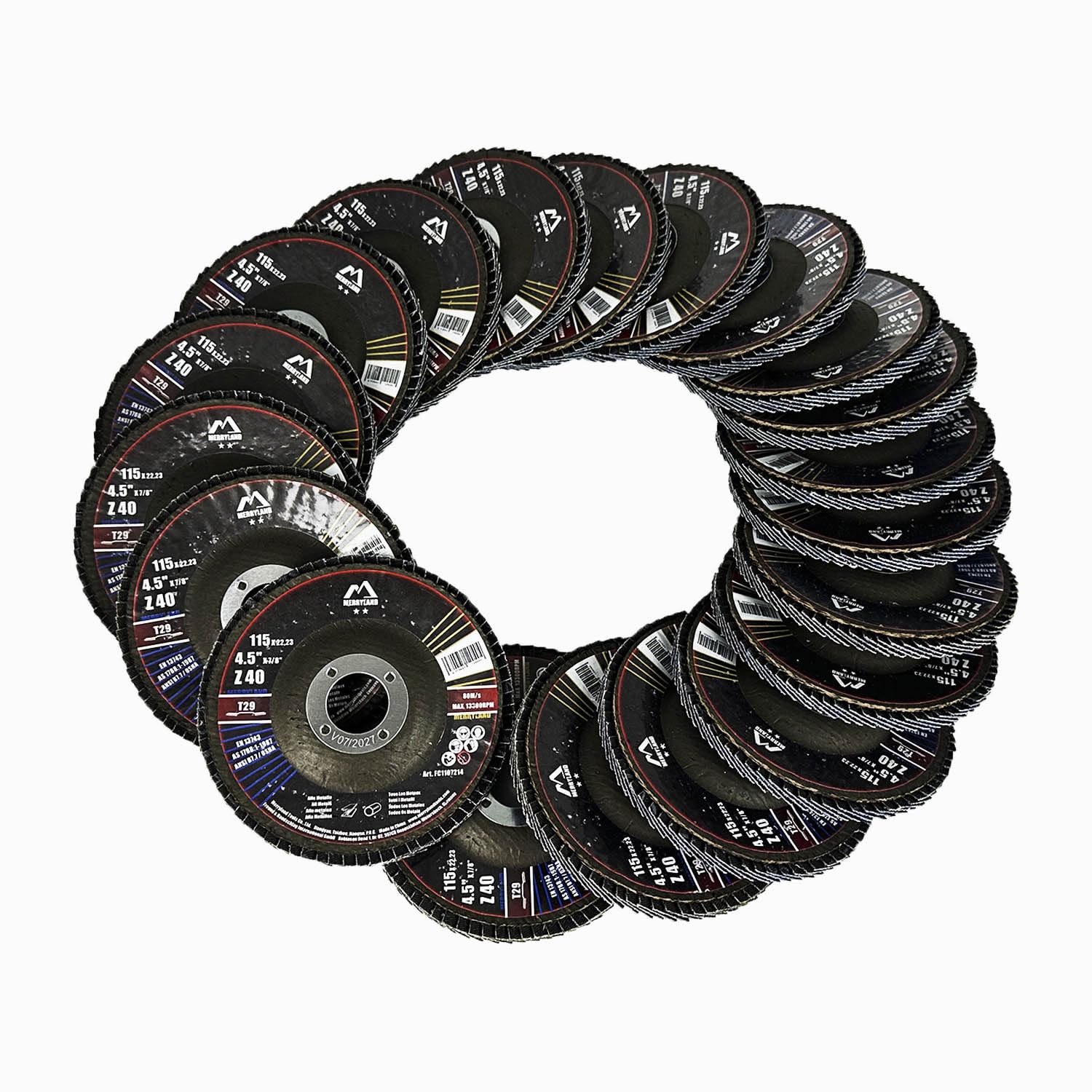 Thumbnail 4 de Merryland Flap Disc 4.5" 40 Grit T29 for Metal ๐
