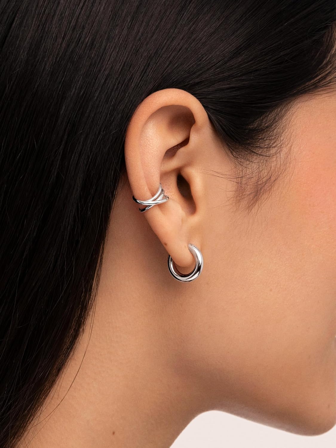 Detalle 2 de SINGULARU Ear Cuff Triple Cross 10,2 mm đ