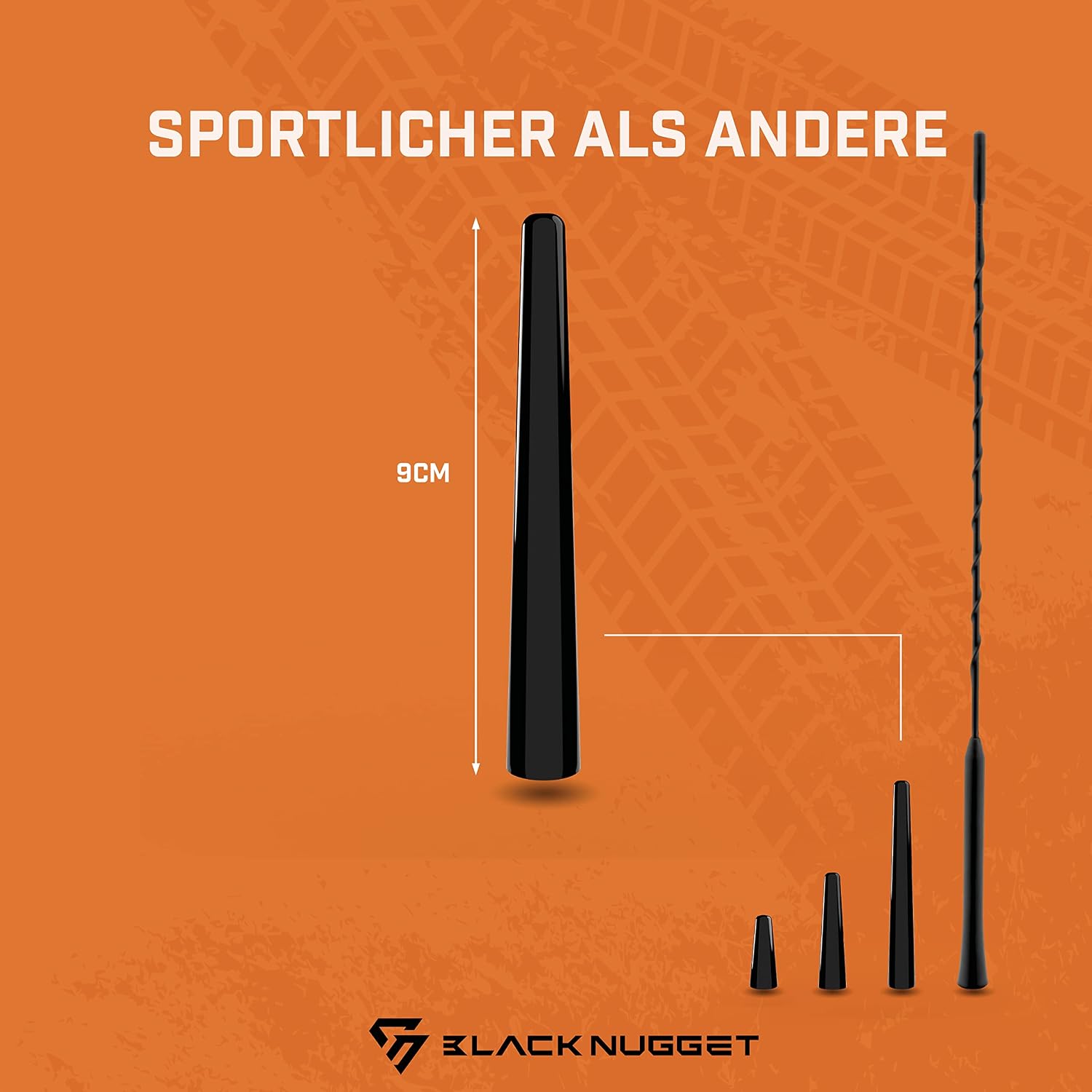 Detalle 2 de BlackNugget Autoantenne 9 cm Universal