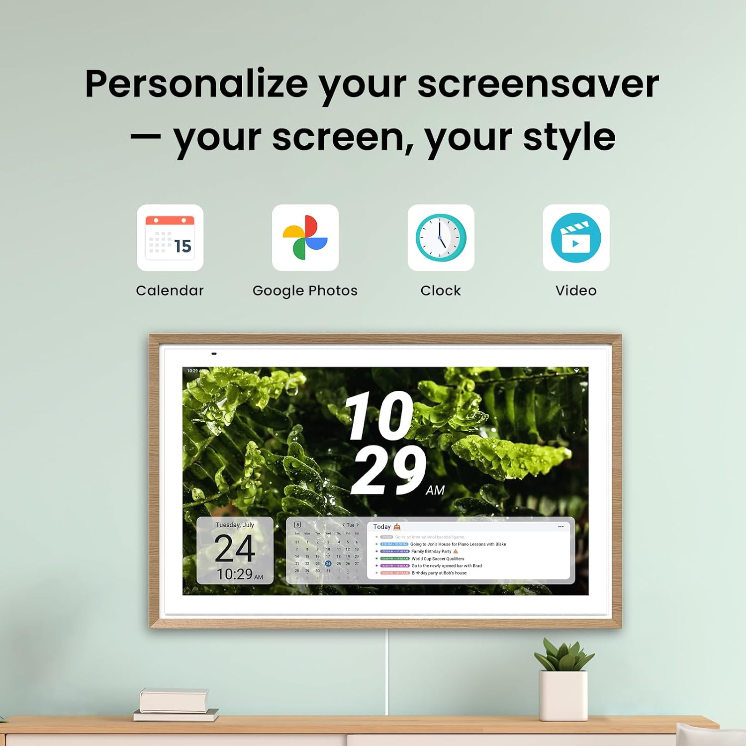 Detalle 2 de Apolosign 27-inch Digital Calendar: Dual Mode Smart Wall Planner
