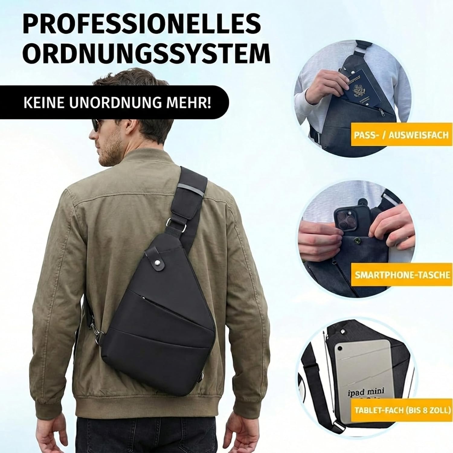 Thumbnail 3 de Reiteag Gipfelfreund Anti-Diebstahl-Tasche – sichere Umhängetasche mit Diebstahlschutz für Reisen