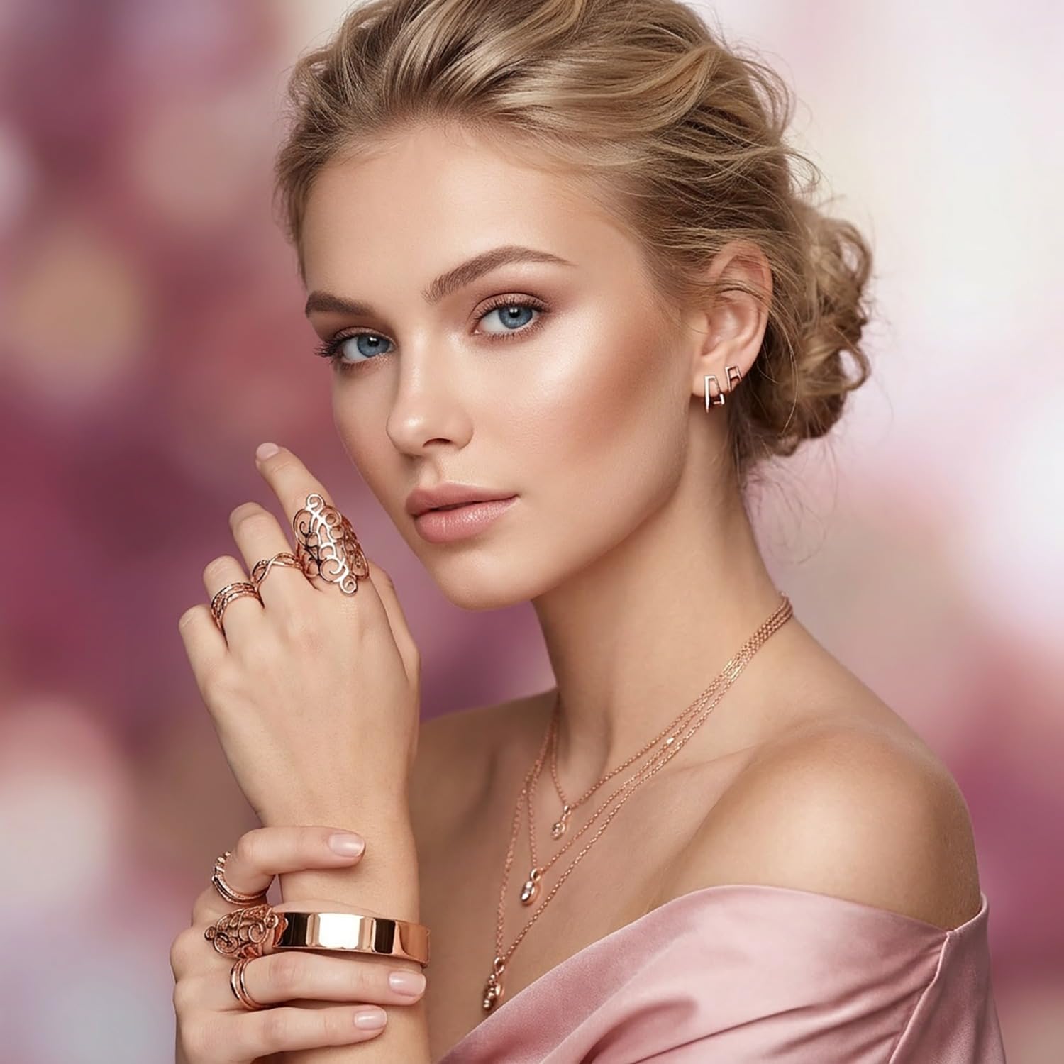 Thumbnail 1 de Nobel Ring Rosegold Wrap-Ring – filigran und modern aus Edelstahl