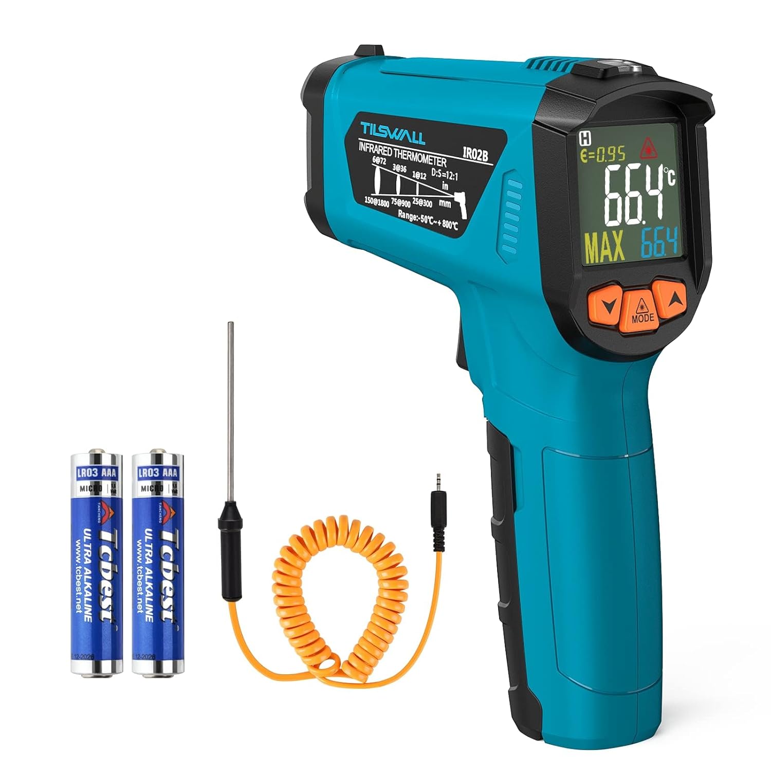 Detalle de Tilswall IR Infrarot Thermometer 800°C
