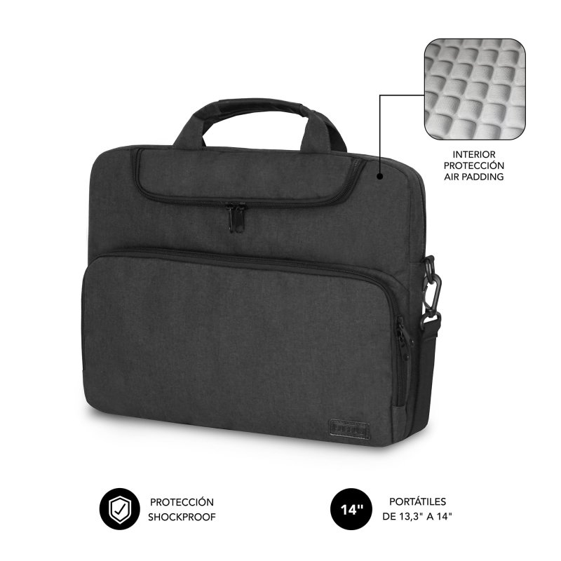 Thumbnail 1 de Subblim Maletín para Portátil 14" Gris Oscuro: protección y comodidad para tus desplazamientos