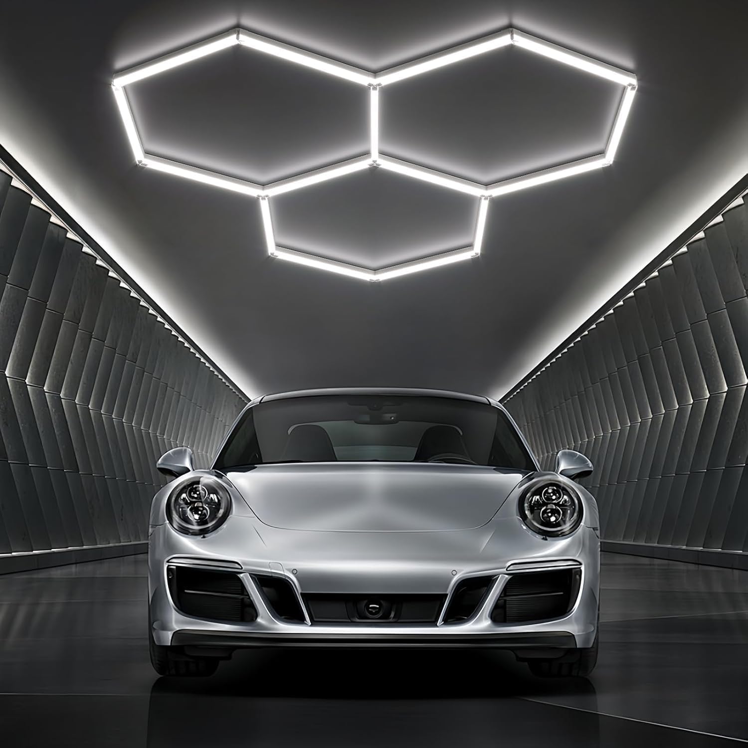 Detalle de Hexagon LED Garagenleuchte 120W 6500K