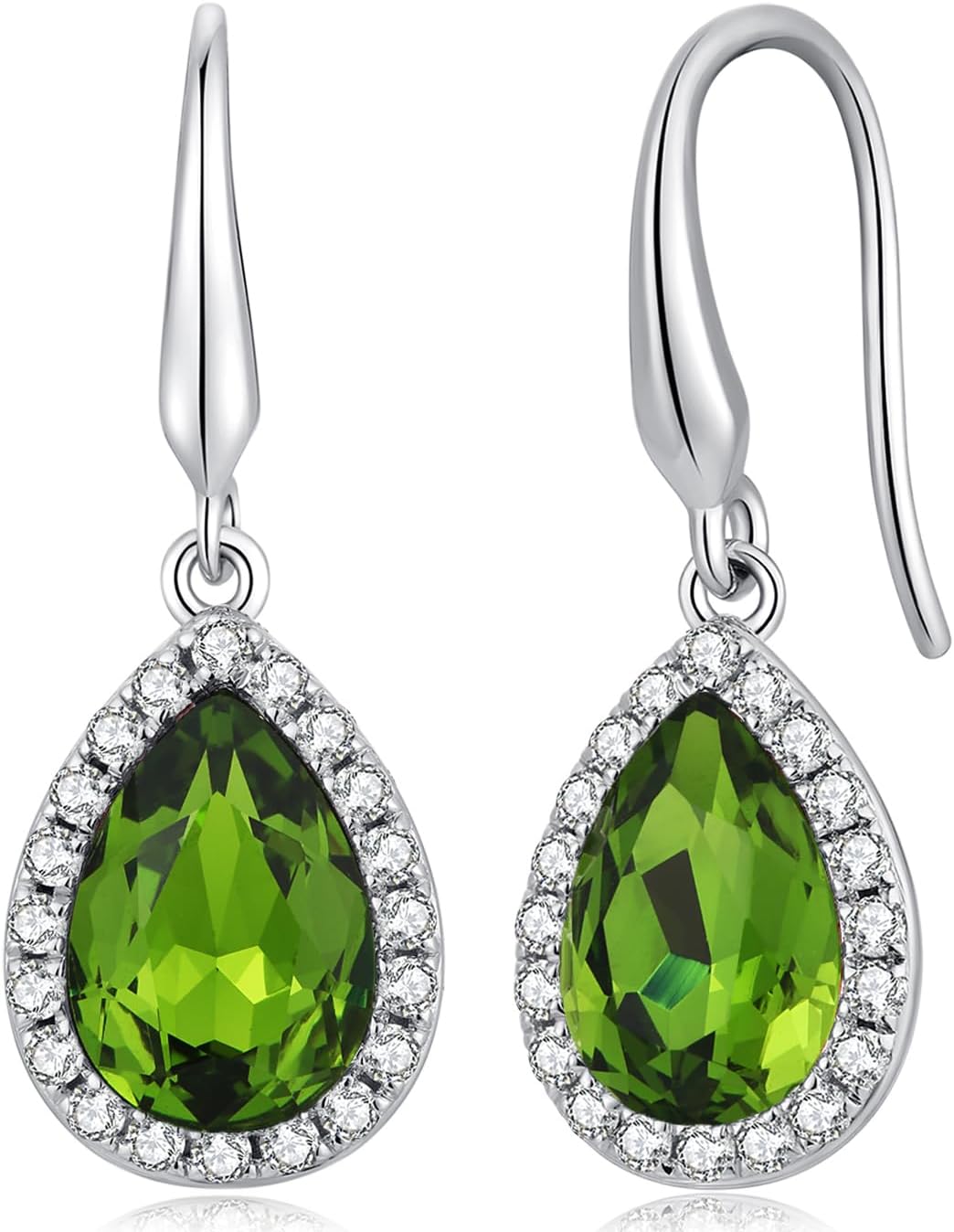 Thumbnail 5 de jiamiaoi Hängend Glitzer Ohrringe in Weißgold-Optik aus 925er Sterlingsilber mit Zirkonia