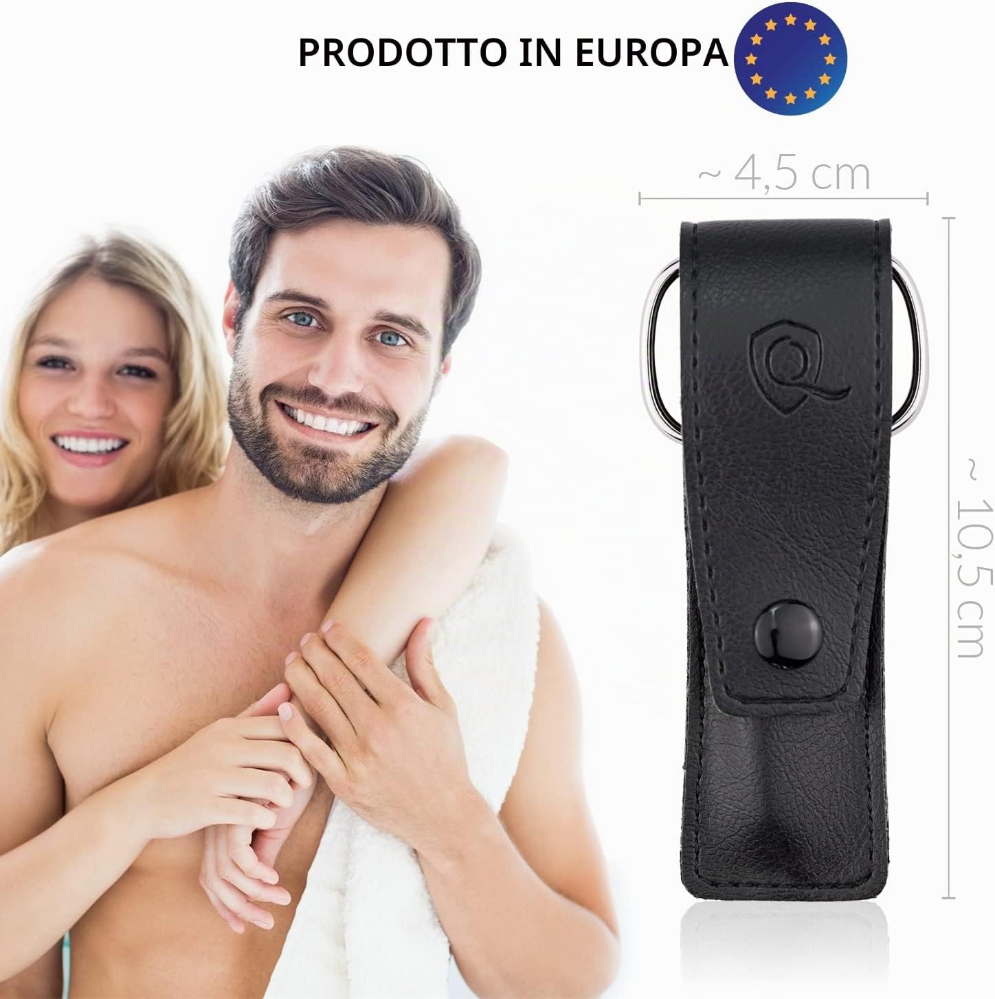 Detalle de Forbicine e Pinzette – Set Manicure Professionale con Custodia in Similpelle