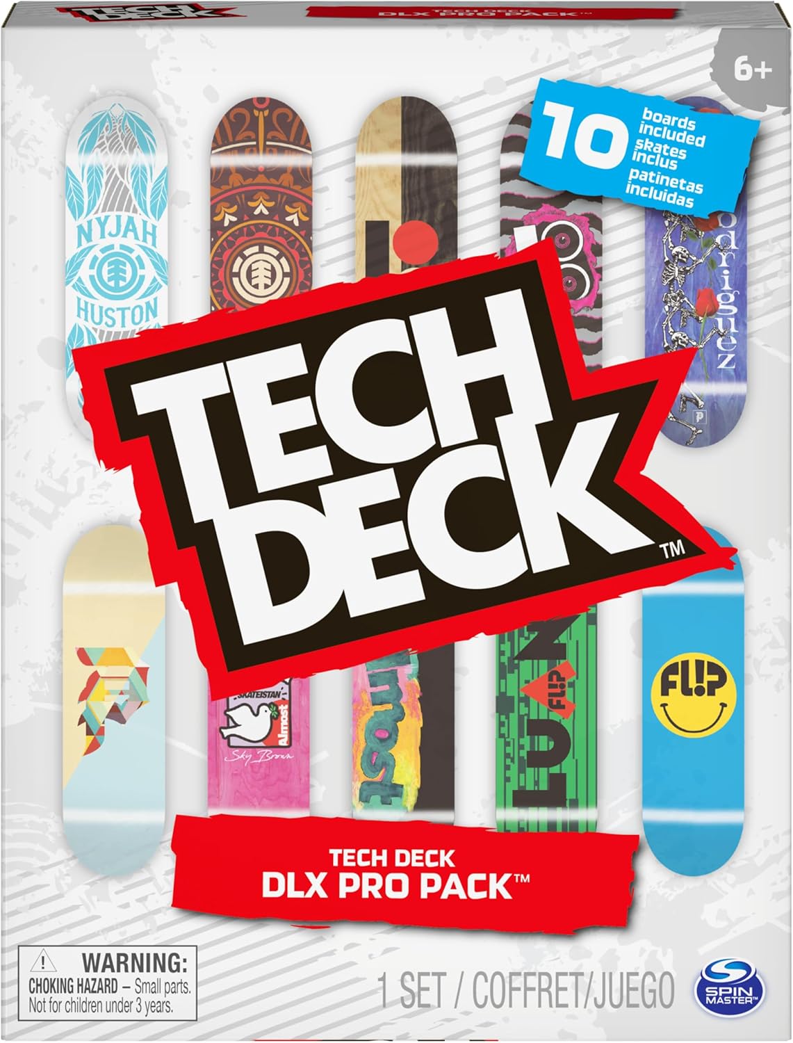 Detalle de Tech Deck DLX PRO Pack con 10 fingerboard collezionabili per skate