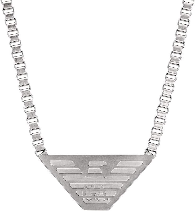 Thumbnail 1 de Emporio Armani Collana da uomo in acciaio inox, finitura spazzolata – stile senza tempo