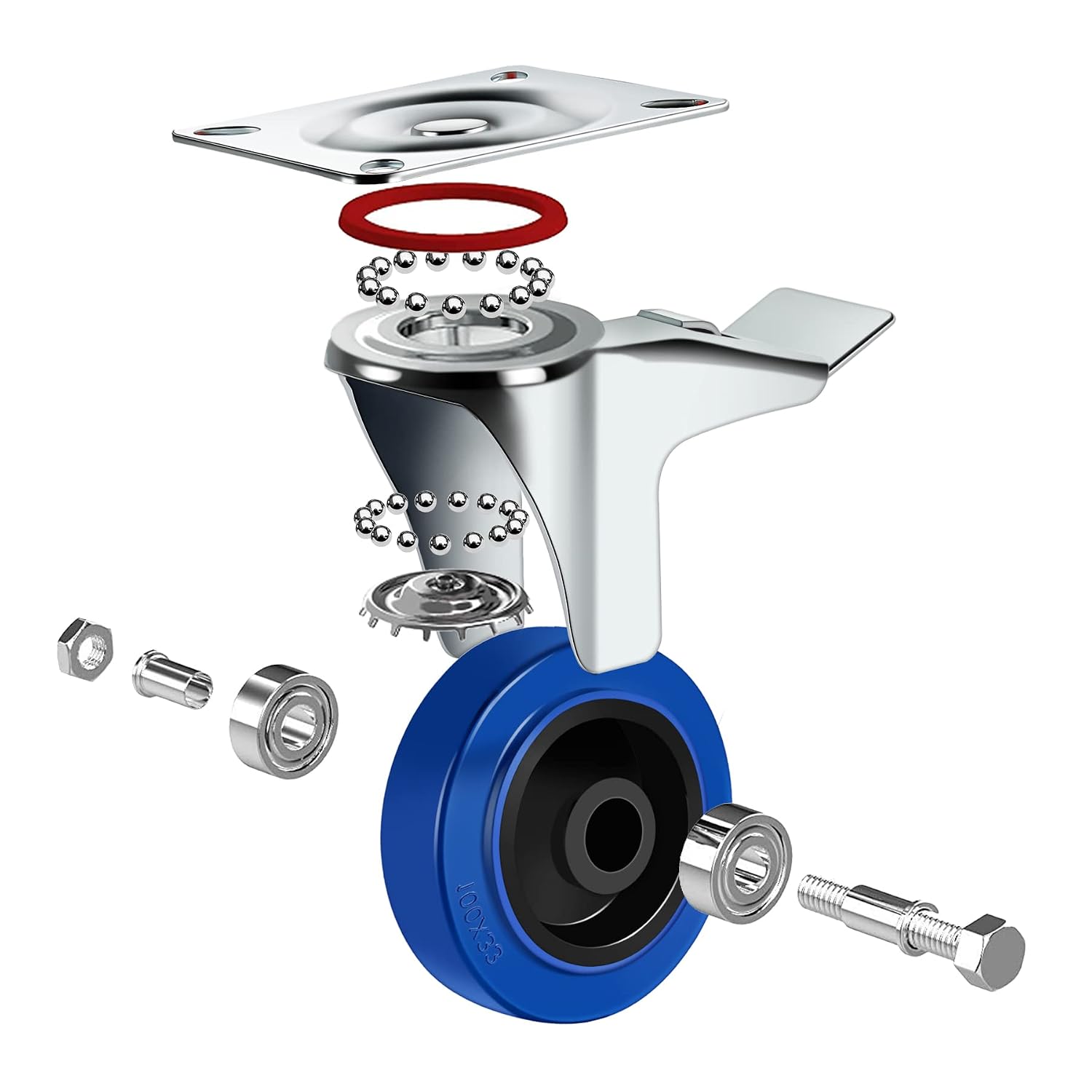 Detalle 2 de Forever Speed Transportrollen 125 mm, 300 kg