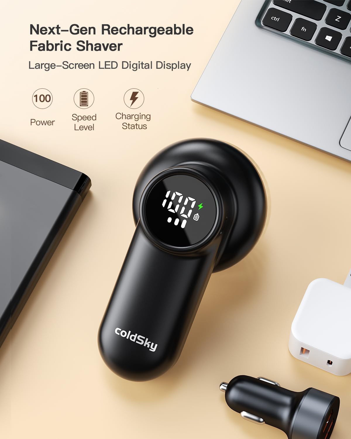 Detalle de coldSky Fabric Shaver with 6-Leaf Blades