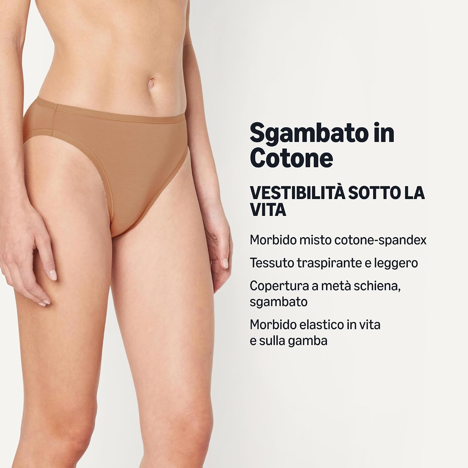 Detalle de Amazon Essentials Slip Bikini in Cotone Donna – Pacco da 6, Bronzo Lavato, taglia M