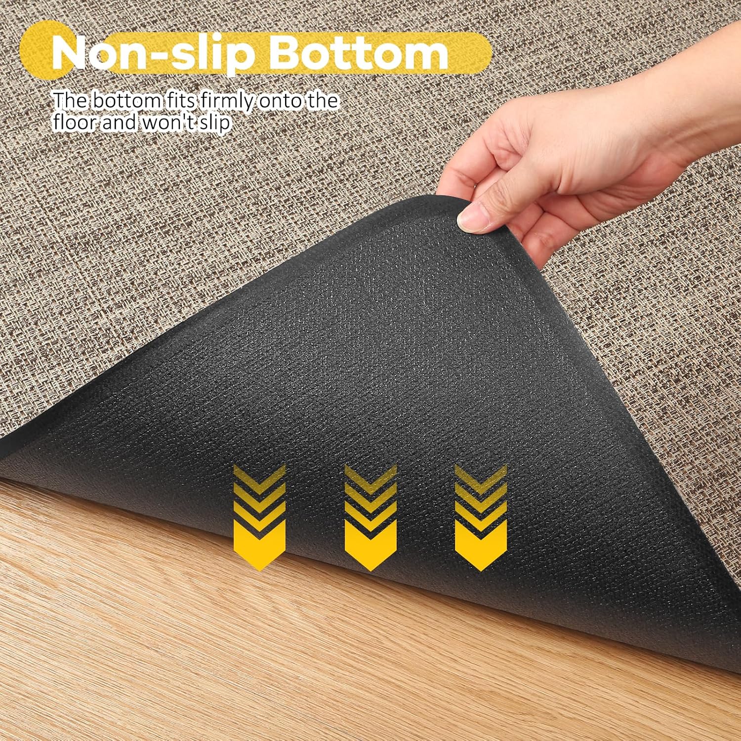 Thumbnail 4 de 2 Pack Office Chair Mat for Carpet (90 x 120 cm) – Transparent PVC Carpet Protector, Non-Slip for Low Pile Floors