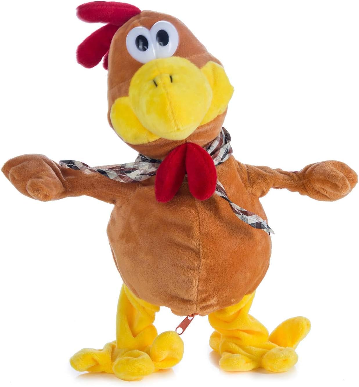 Detalle de GOODS+GADGETS Coq en peluche dansant et parlant : joue une mélodie et voltige sauvagement