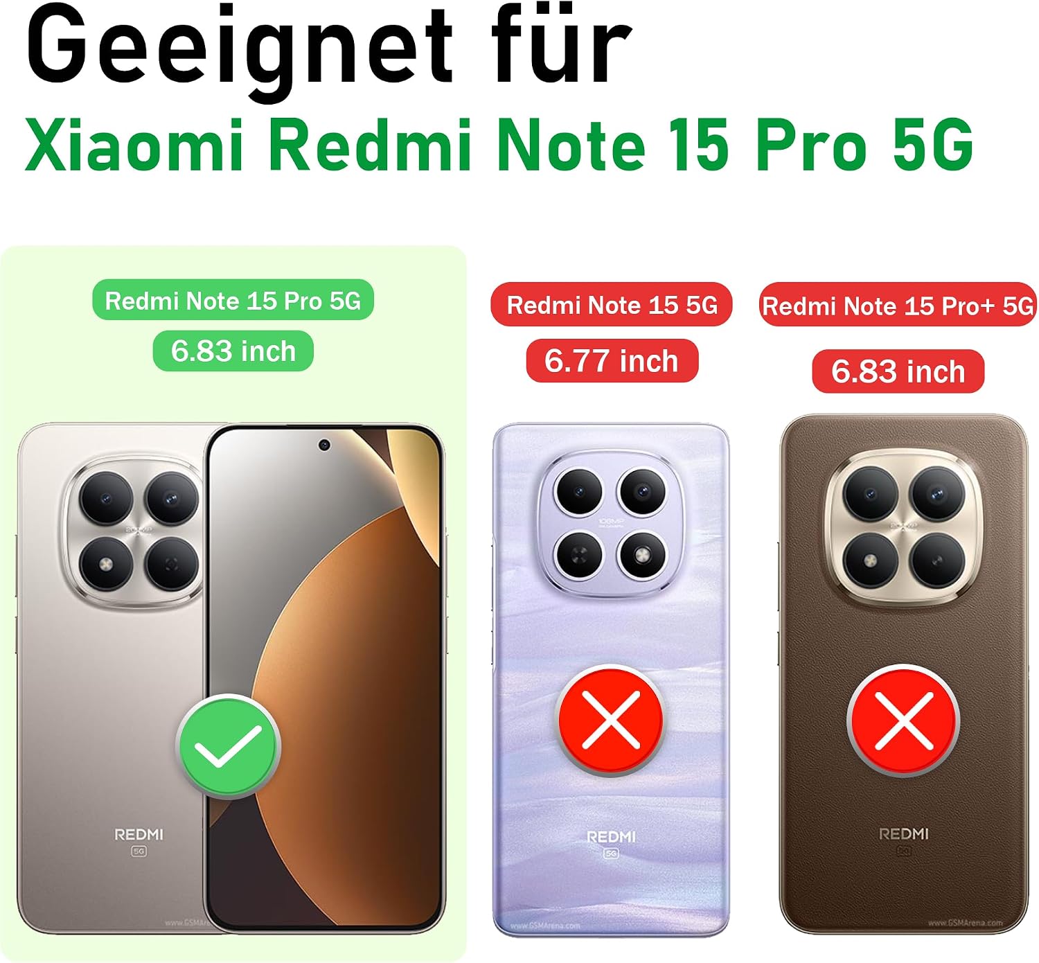 Detalle 2 de Jshru Hülle für Xiaomi Redmi Note 15 Pro 5G – Stoßfeste Schutzhülle mit 360° Metallhalterung und Kameraschutz (Schwarz)