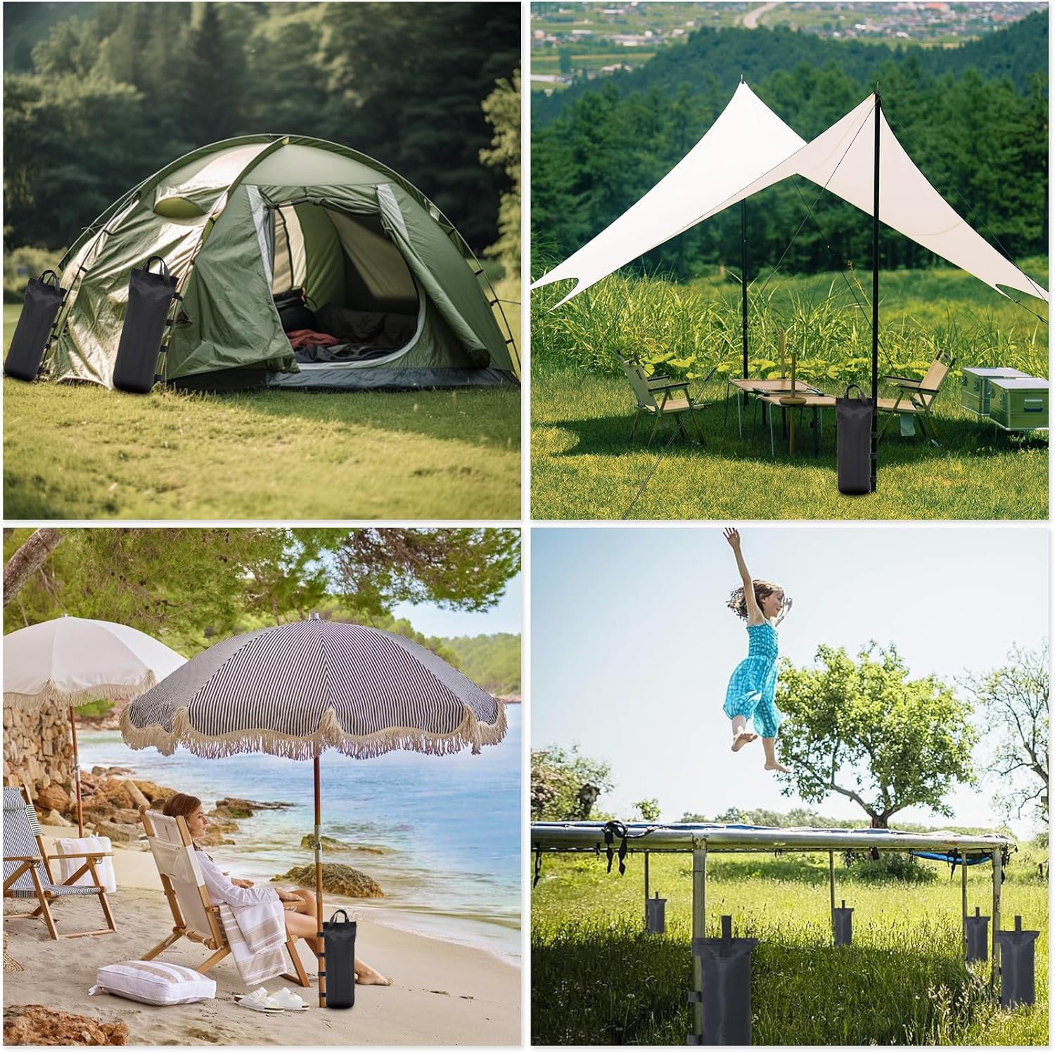 Thumbnail 2 de Pavillon Sandsäcke zum Befüllen für Outdoor (4 Stück) – Gewichtstaschen für Canopy, Sonnenschirm & Zelt