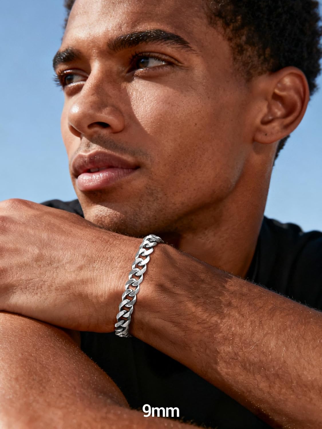 Thumbnail 2 de PROSTEEL Gourmette Homme Femme Chaîne Maillon Cayéin Cubain 3/6/9/12 mm en Acier Inox 316L – Bracelet Bijoux Tendance