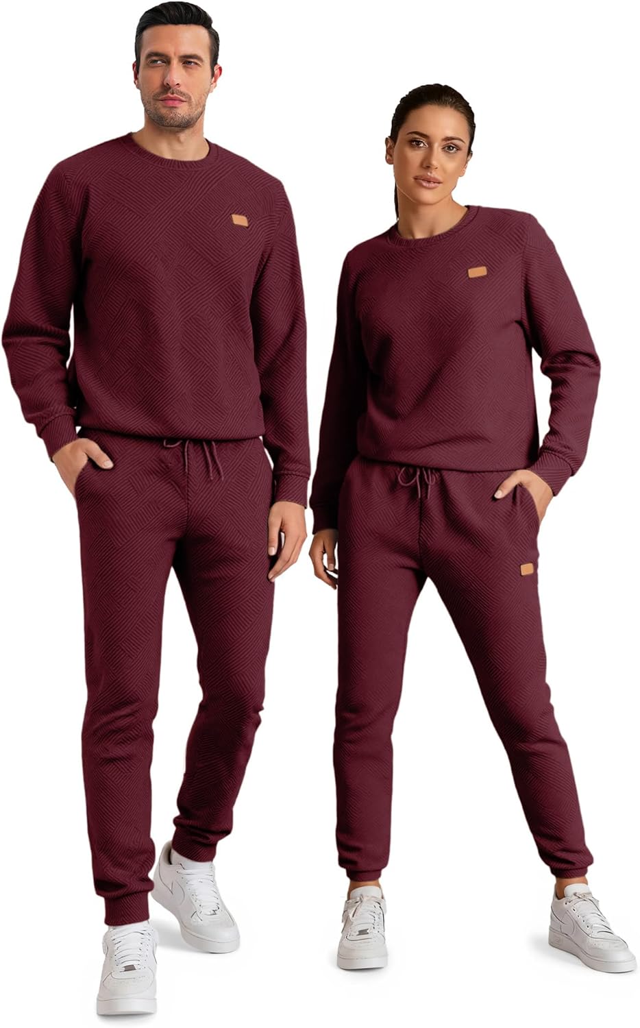 Detalle 2 de JMIERR Men's Knit Jacquard Tracksuit 2-Piece