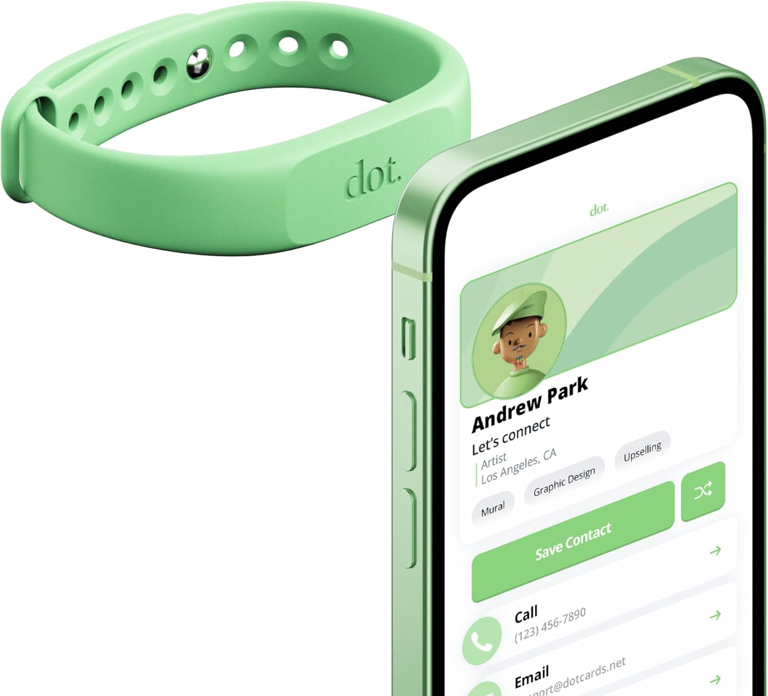 Thumbnail 6 de dot. Band - Digital Business Card Wristband (Sand)
