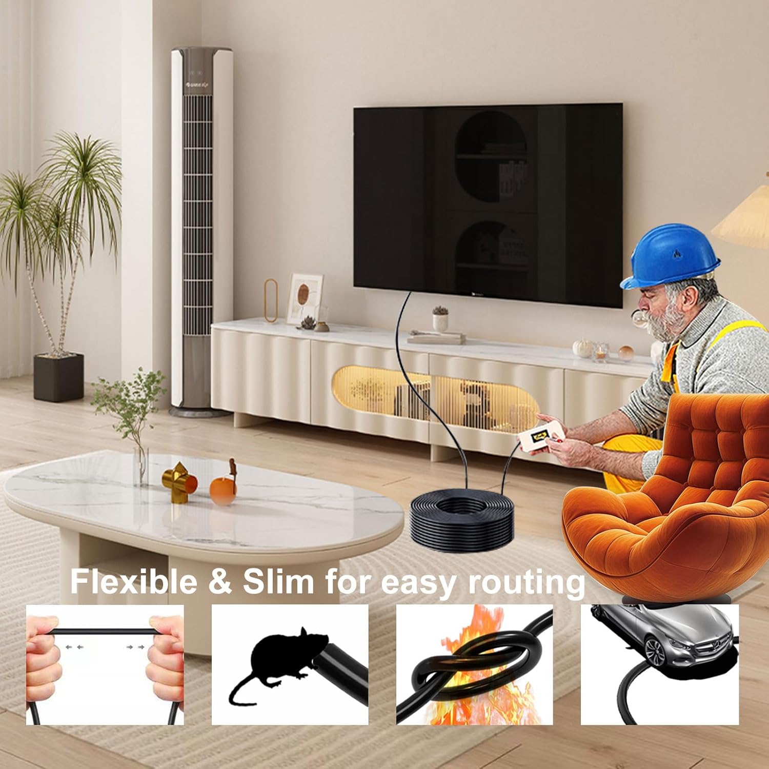 Thumbnail 4 de Adrenenjoyer Cavo HDMI in Fibra Ottica 30 m — 18 Gbps, 4K@60Hz, fibra ottica, 2.0 attivo, direzionale