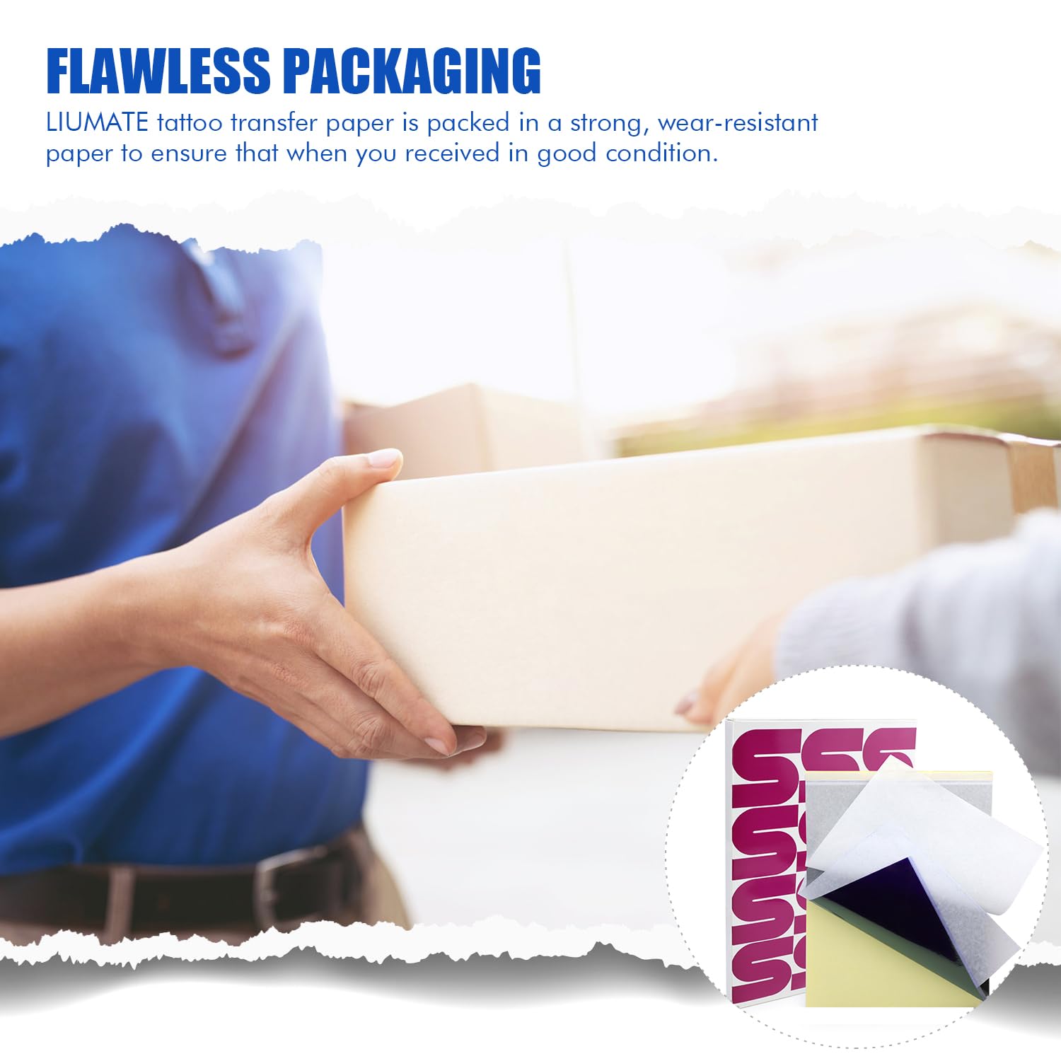 Thumbnail 6 de LIUMATE Tattoo Transferpapier 100 Blatt 🖨️