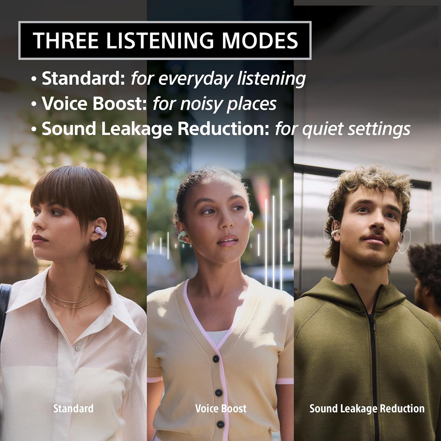 Thumbnail 6 de Sony open-ear earbuds in Greige