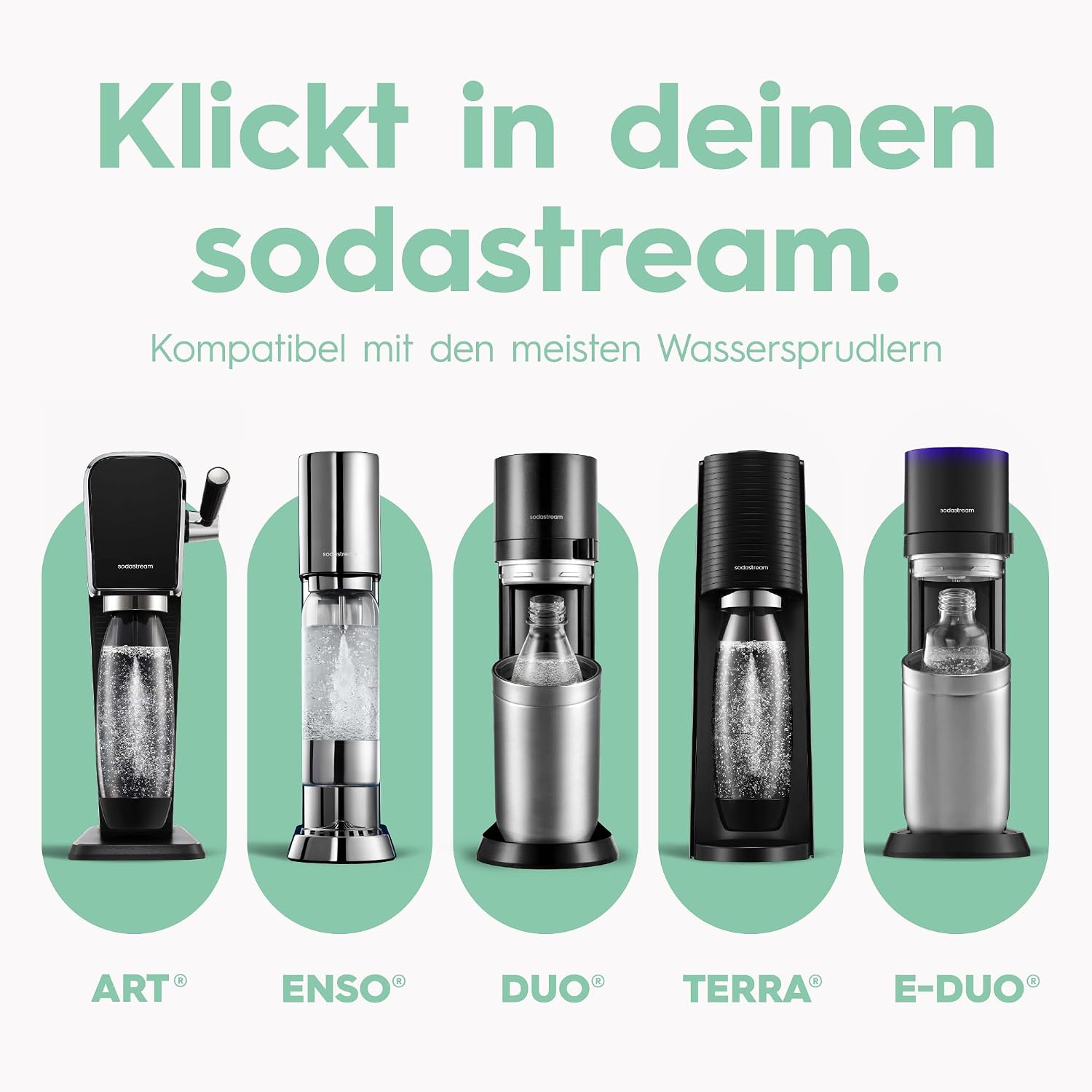 Thumbnail 5 de Sodastream fizz&amp,go COOL Edelstahlflasche 0,9 L mint – kompatibel mit DUO, E-DUO, TERRA, ART, ENSO