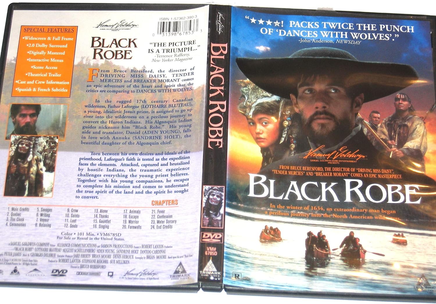 Detalle 2 de Black Robe 15833 Widescreen DVD, NTSC Colour Feature Film