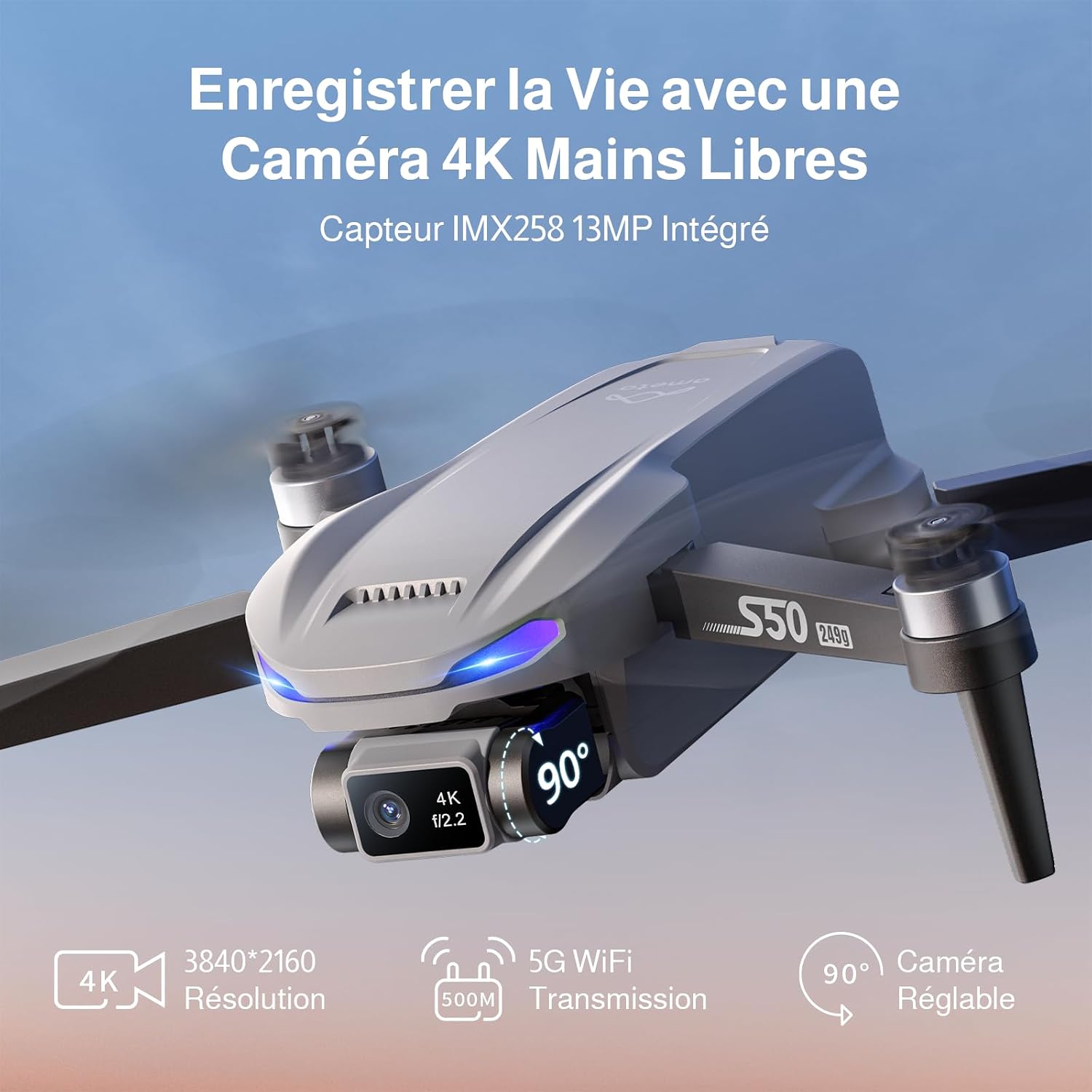Thumbnail 1 de Ameta S50 Lite DR-ATS50G-drone met 4K-camera, GPS en FPV
