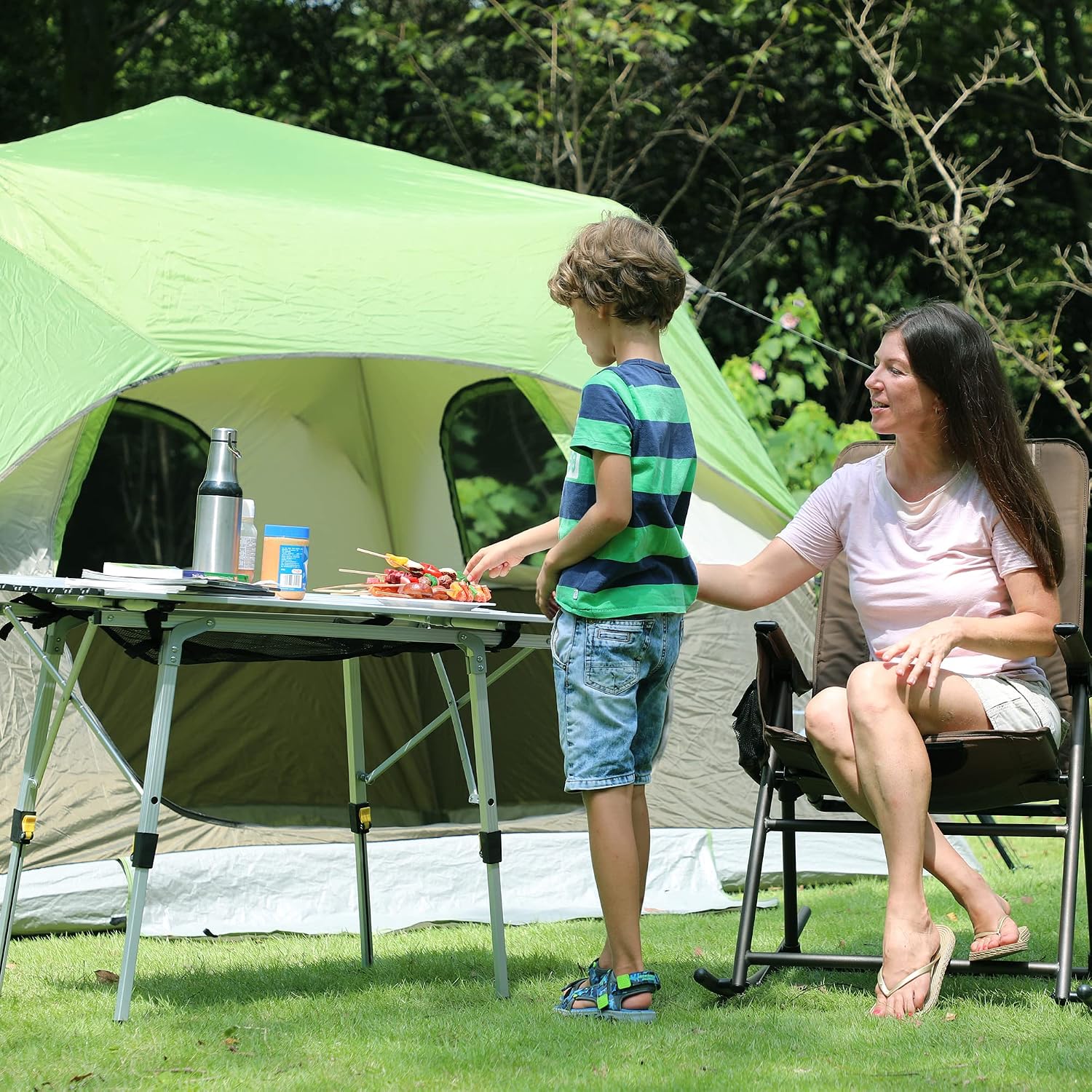 Thumbnail 6 de Portal Campingtisch faltbar Höhenverstellbar Aluminium 90x53 cm – leicht, robust und kompakt