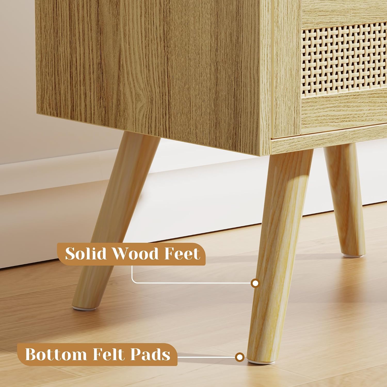 Thumbnail 6 de SUPERJARE 2 Drawer Night Stand 25.2" with Charger