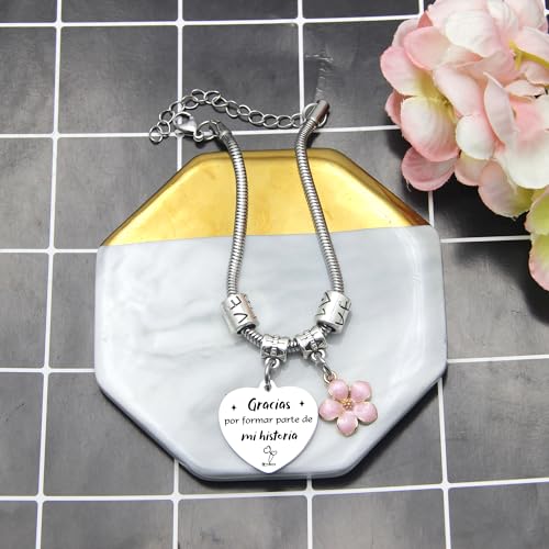 Detalle 2 de FGHJK Pulsera Maestro Profesora | Regalo para graduación, Día del Maestro y cumpleaños