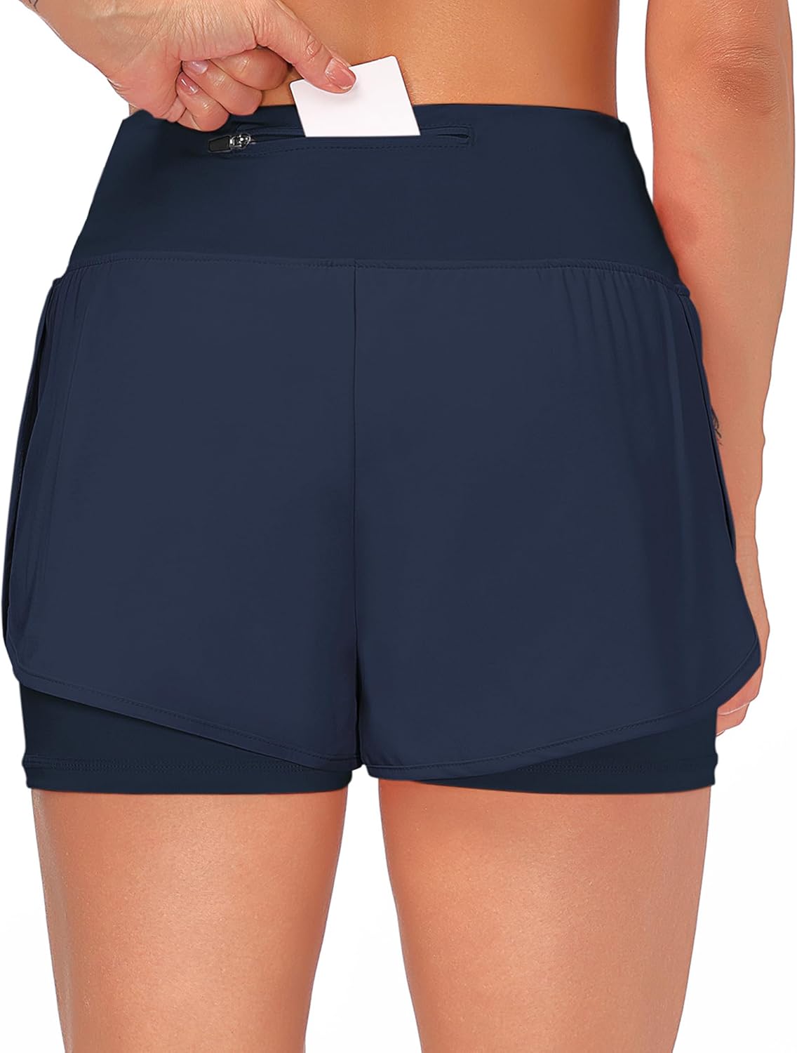 Detalle de Tincini Women’s 2 in 1 Shorts – Summer Running & Gym Wear