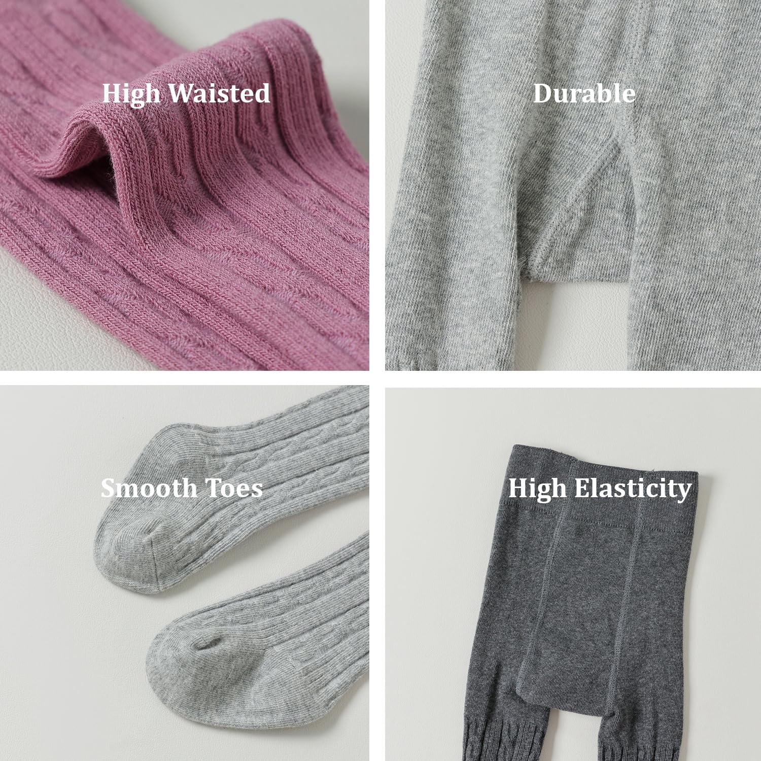 Thumbnail 5 de Marchare Baby Girls Thick Cable Knit Tights – Warm, Soft and Easy to Wear