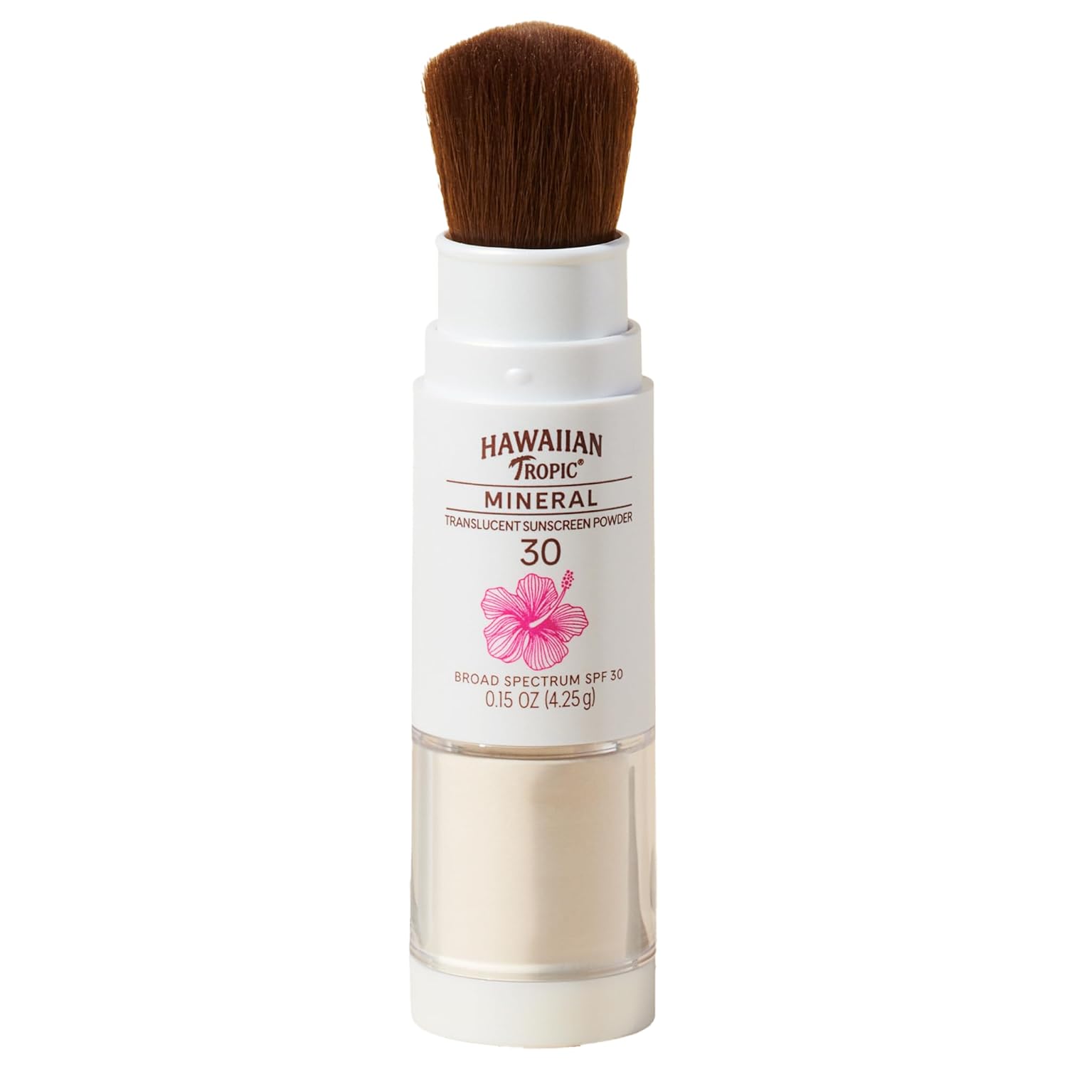 Detalle de Hawaiian Tropic Mineral Powder Sunscreen Brush SPF 30 (Zinc Oxide) — Travel Size