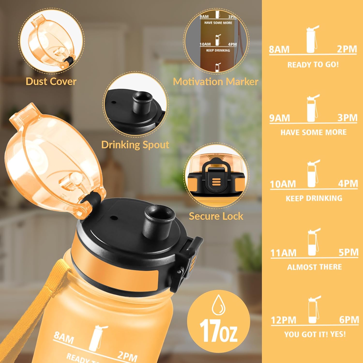Detalle de HoneyHolly Gourde 500ML bouteille réutilisable 🚰