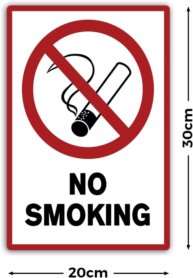 Detalle 2 de STROBO 2 Stück No Smoking Hinweisschild – 30x20 cm, UV-beständige Hartschaumplatte