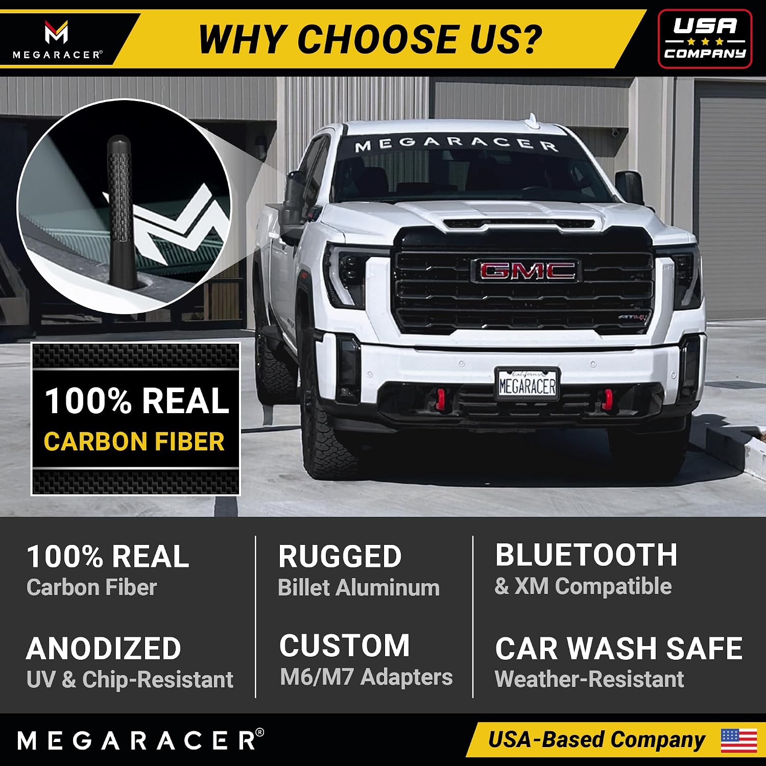 Detalle de Mega Racer Short Truck Antenna, 3-Inch