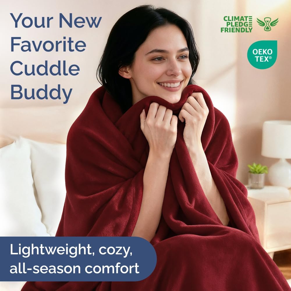 Thumbnail 1 de Ultra Soft Fleece Blanket Queen Size: Cozy, Lightweight Luxury for Any Space