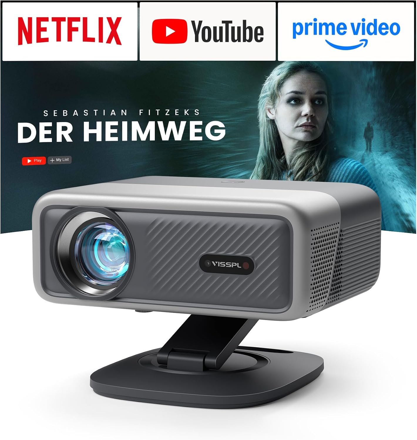 Detalle de Smart Beamer 4K mit Netflix-Fähigkeit und Dolby Audio – VISSSP 4000 ANSI