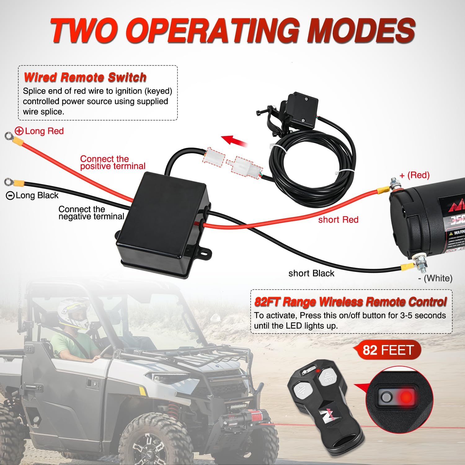 Thumbnail 5 de Nilight 3500 lbs ATV Winch 3500 lb capacity