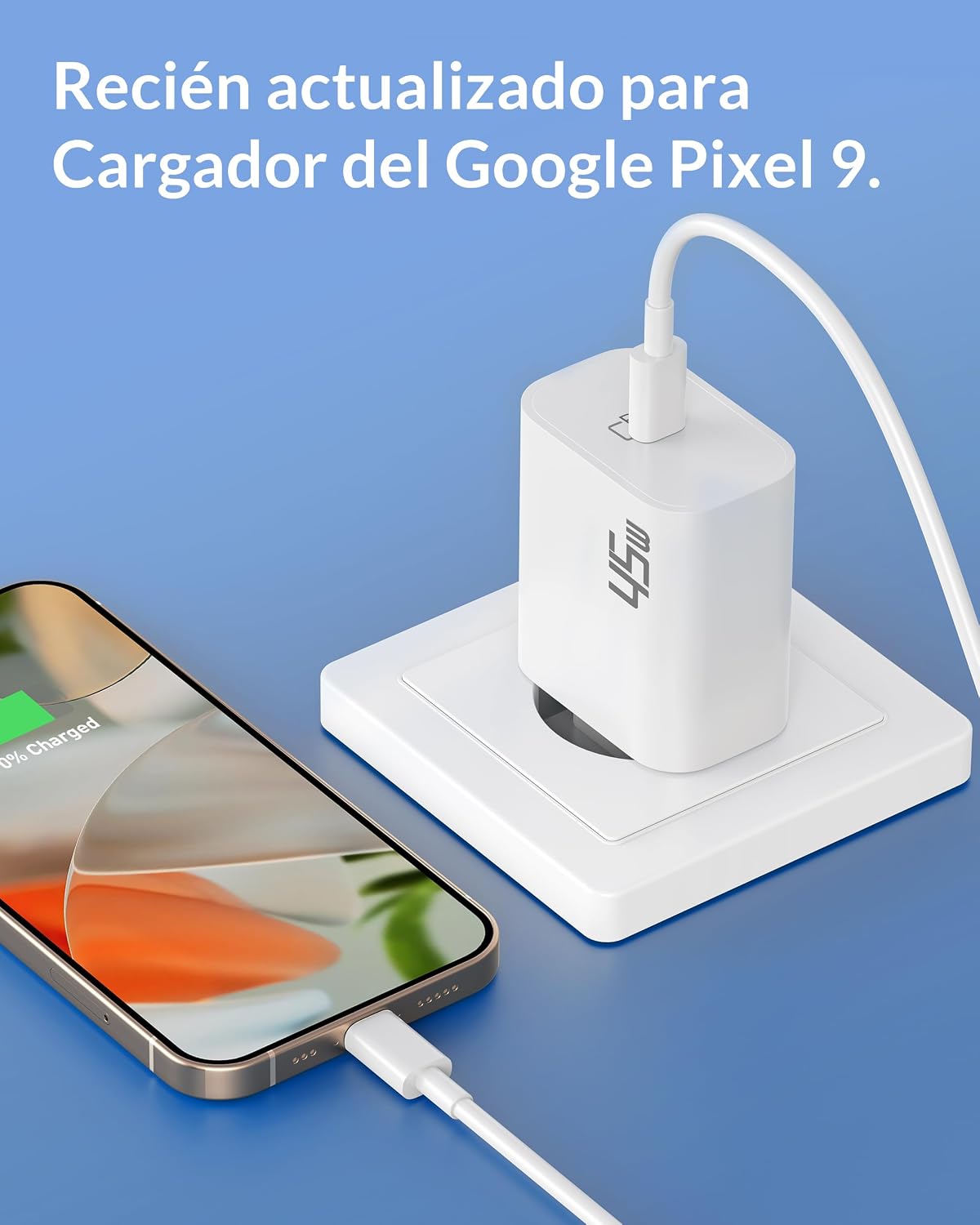 Thumbnail 3 de Cargador USB C GaN 45W para Google Pixel y iPhone