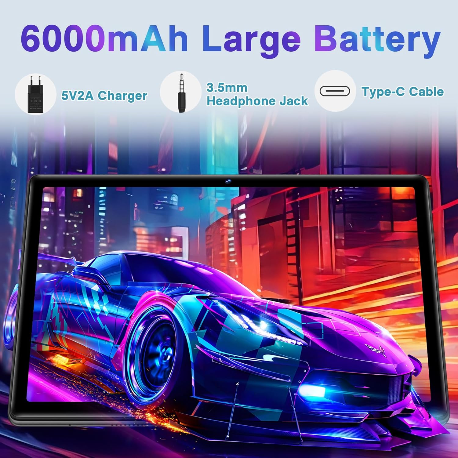 Thumbnail 5 de Ziovo 2026 Tablette 10 Pouces Android – 20 Go RAM, 128 Go ROM, 2 en 1 avec clavier et souris (Noir)