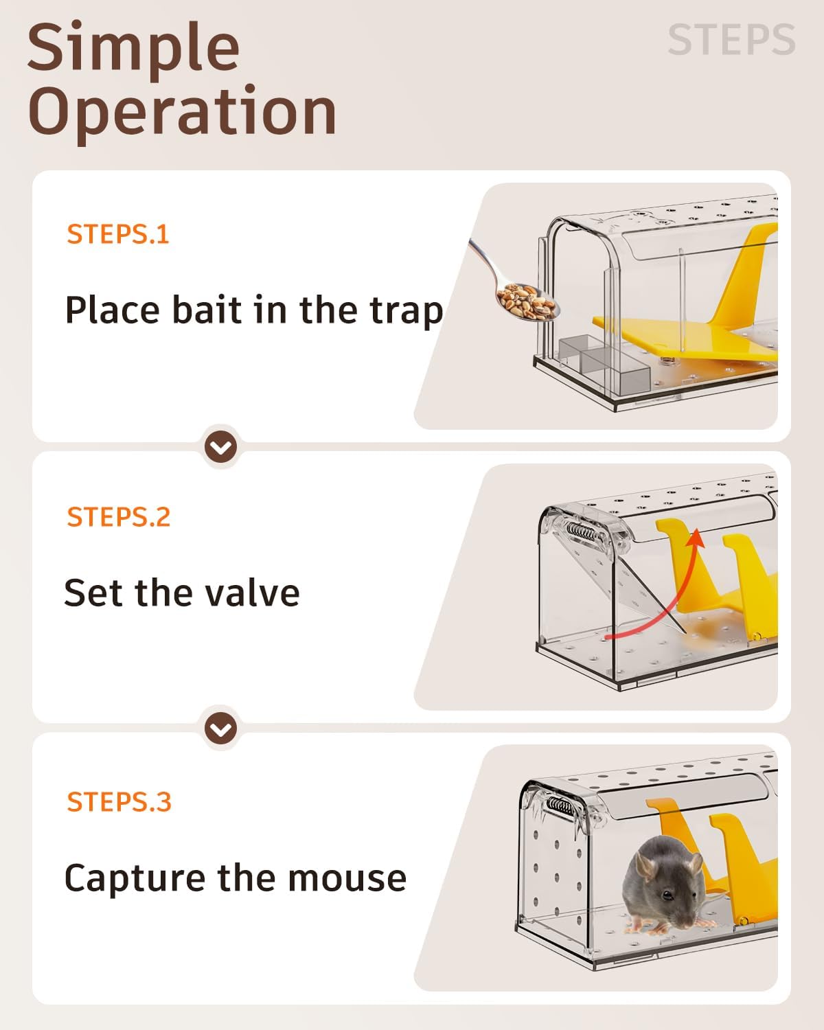 Thumbnail 5 de KENNEAS Humane Mouse Traps 4-pack 🐭