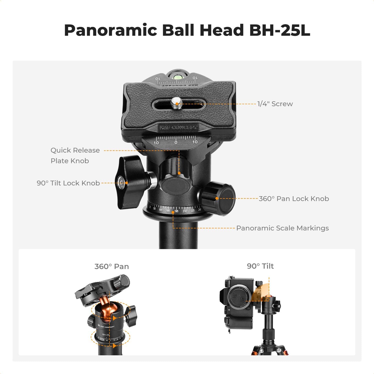 Thumbnail 5 de K&F CONCEPT Mini Desktop Tripod 52cm