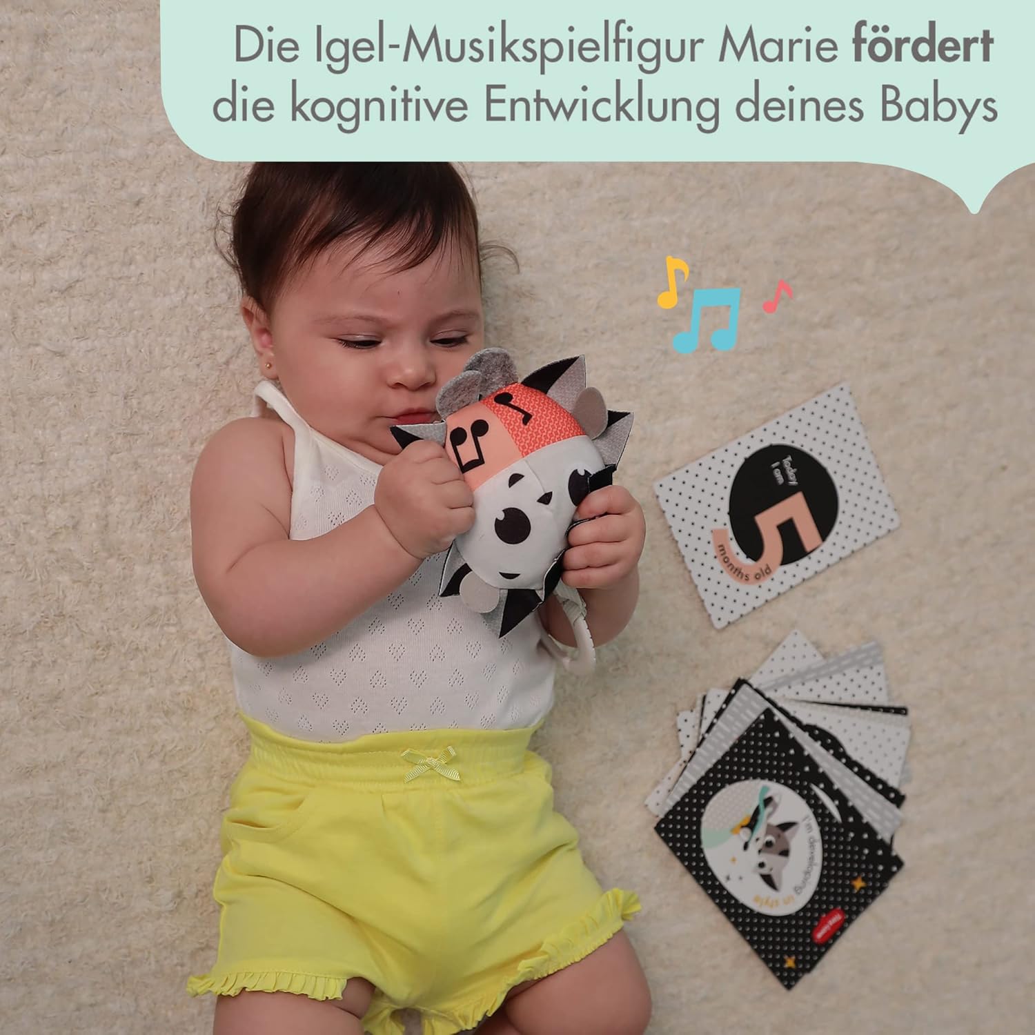 Detalle de Tiny Love Magical Tales Black & White Geschenkset – Baby-Geschenkset mit Entwicklungsspielzeug (0m+)