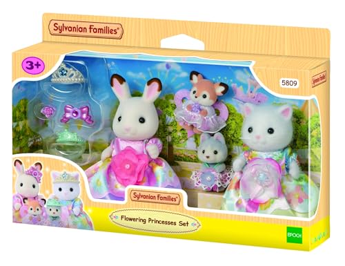 Imagen de Sylvanian Families - Les Princesses en Robes à Fleurs : Set de 4 figurines articulées (5809) en OfertitasTOP