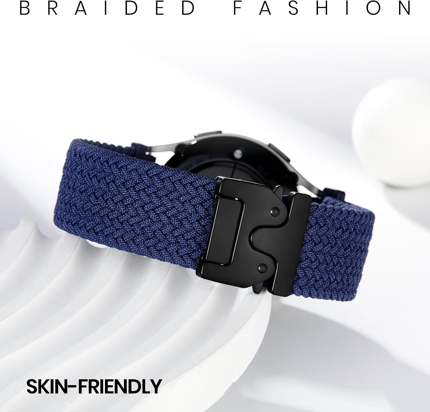 Detalle de Joehwerr 18mm braided nylon strap for Garmin