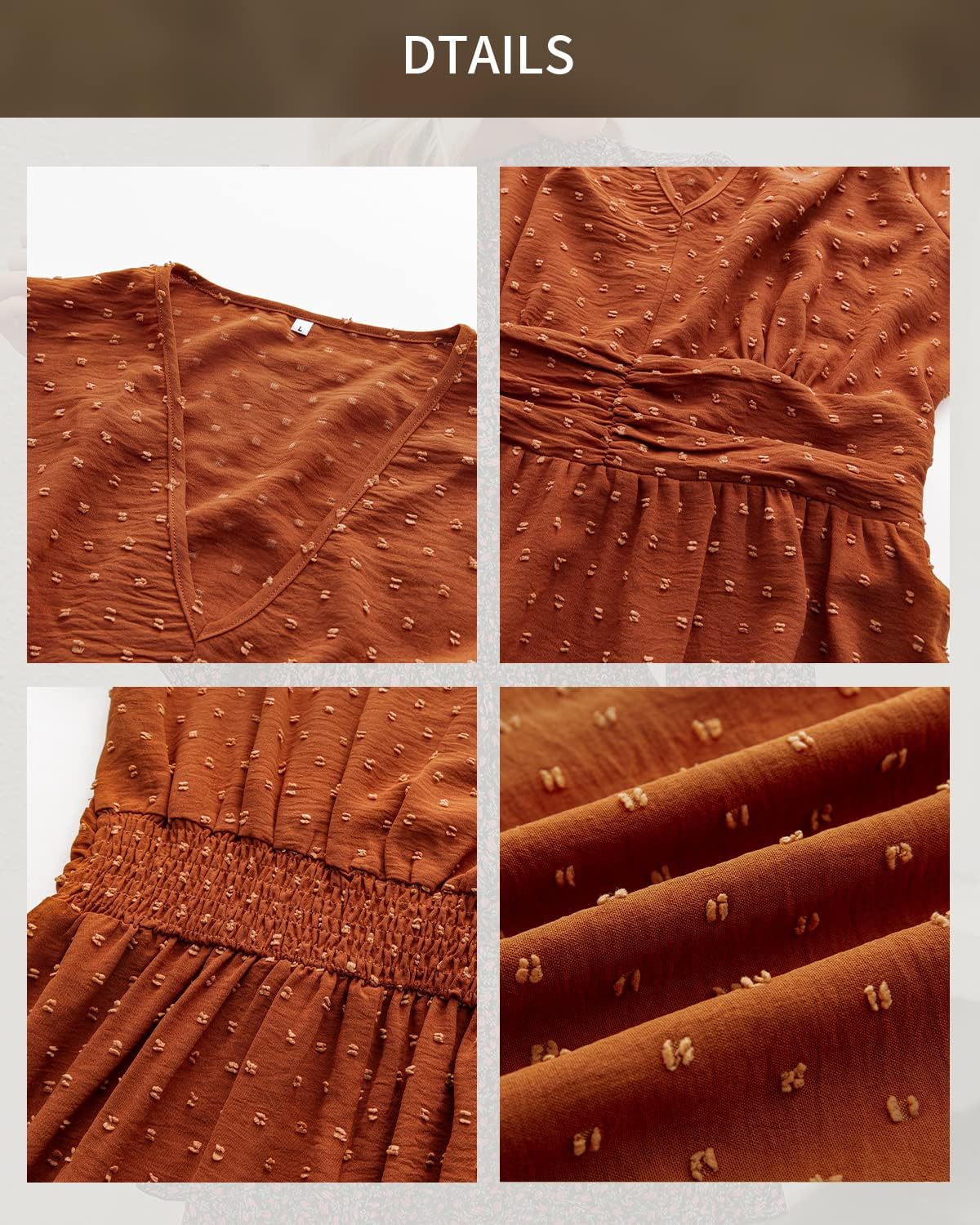 Detalle 1 de BebreezChic Sommerkleid Boho mit V-Ausschnitt